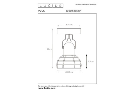 Спот Lucide Paulien 08927/01/35