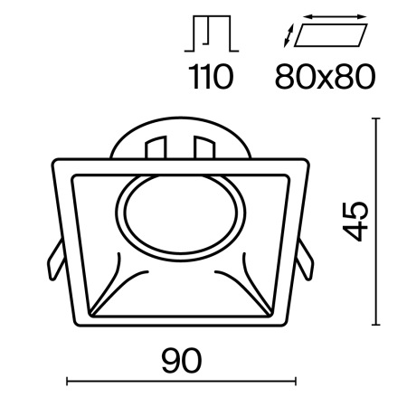 Встраиваемый светильник Dot DL029-2-01W