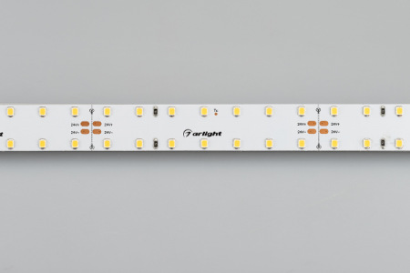 Светодиодная лента RT 2-4700 24V Warm3000 20mm (2835, 140 LED/m, LUX) (Arlight, 21.6 Вт/м, IP20)