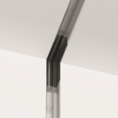 Угловой коннектор внутренний S35 встраиваемый черный, TRA004ICL-22B