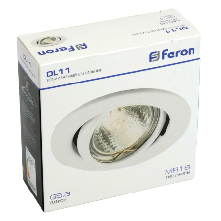 Светильник встраиваемый Feron DL11 потолочный MR16 G5.3 белый
