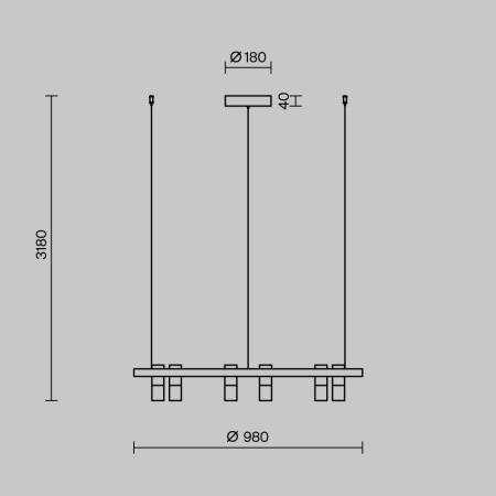 Подвесной светильник Satellite 3000-4000К 40Вт, MOD102PL-L42WK