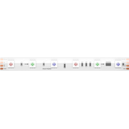 Светодиодная лента 24В 5050 14,4Вт/м RGB 5м IP68, 201249