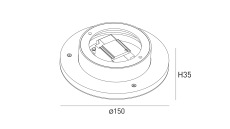 Бра декоративное , Черный, 7Вт, 3000K, IP20, ML-R150-BL-WW, 016548