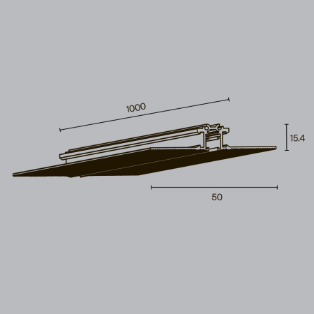 Шинопровод встраиваемый под шпаклевку 1 м Levity, TRX184-131B