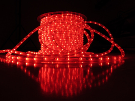 Дюралайт LED-XD-2W-100M-240V красный,13мм, (1м)