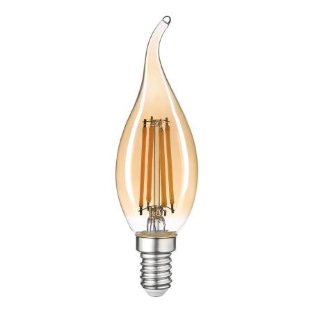 Лампа светодиодная филаментная Thomson E14 7W 2400K свеча на ветру прозрачная TH-B2118