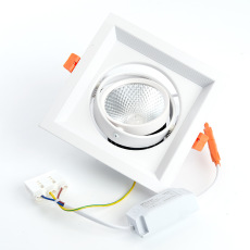 Светильник карданный светодиодный 1x12W 1080 Lm, 4000К, 35 градусов, белый, AL201 с драйвером и клеммой в комплекте