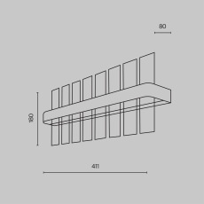 Настенный светильник (бра) Mirage 3000K 15Вт, MOD173WL-L15BS3K
