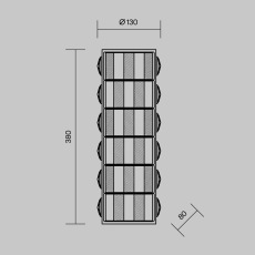Настенный светильник (бра) Castello 3000К 17Вт, MOD336WL-L35G3K