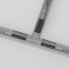 Прямой коннектор 1шт Gravity накладной черный, TRA004C-21S