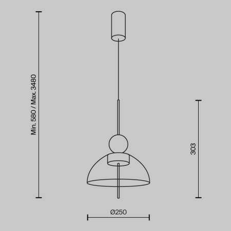 Подвесной светильник Bangkok 3000К 12Вт, MOD185PL-L6B3K1