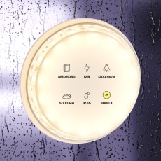 Светодиодная лента 12В 5050 14,4Вт/м 3000K 5м IP65, 10131