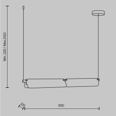 Подвесной светильник Flat 3000К 20Вт, MOD296PL-L20BC3K