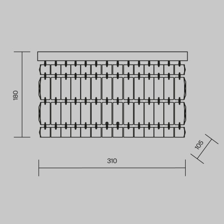 Настенный светильник (бра) Dune E14х2 60Вт, DIA005WL-02G