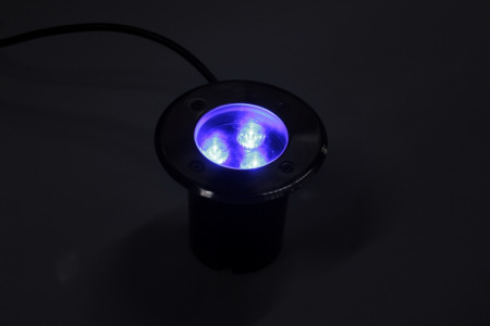 Прожектор G-MD106-B грунтовой LED-свет синий D120, 3W, 12V