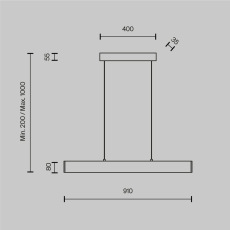Подвесной светильник Step 3000K 1x23Вт 120°, P010PL-L23W