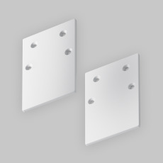 Заглушка торцевая 2шт Gravity накладной белый, TRA010EC-41W