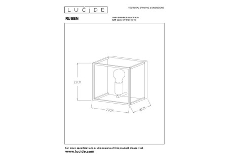 Настенный светильник Lucide Ruben 00224/01/30