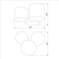 Потолочный светильник TK Lighting 4391 Mona Gray