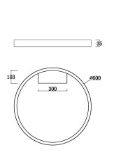 Потолочный светильник Rim 3000К 37Вт MOD058CL-L35B3K