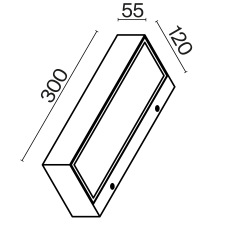 Настенный светильник (бра) Lot 3000K 20Вт IP 65, O428WL-L20W3K