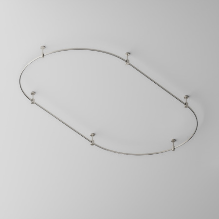 Шинопровод круглый из полукругов 1200мм Flarity платина, TRX154-2SR-D1200-PT