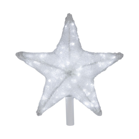 Акриловая светодиодная фигура Звезда 50см, со съемной трубой и кольцом для подвеса,160 светодиодов, белая NEON-NIGHT