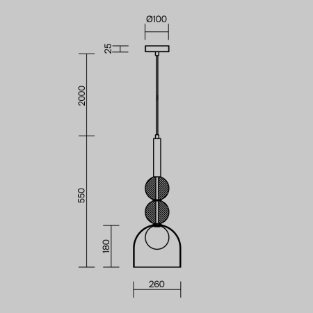 Подвесной светильник Sunspot FR5482PL-01BS