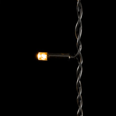 Гирлянда Бахрома с Колпачком 3,1 x 0,5 м Желтая 220В, 120 LED, Провод Черный ПВХ, IP65