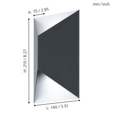 Уличный настенный светильник Eglo Predazzo 93994