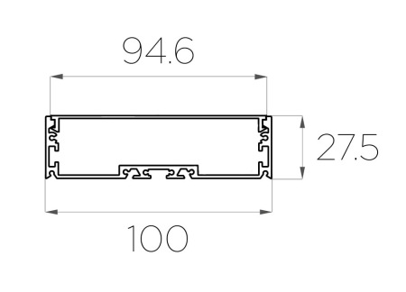Профиль накладной алюминиевый LC-LP-27100-2 Anod