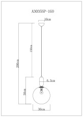 Светильник Arte Lamp BOLLA-SOLA A3035SP-1GO