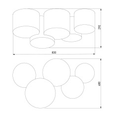 Потолочный светильник TK Lighting 4394 Mona Gray