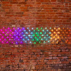 Гирлянда Сеть 3х0,5м, Прозрачный ПВХ, 140 LED Мультиколор (10 цветов)