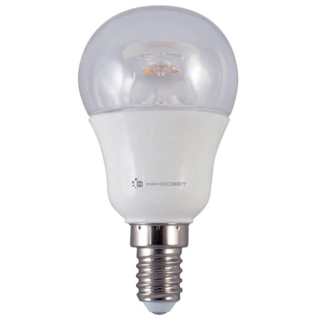Лампа светодиодная Наносвет E14 7,5W 2700K прозрачная LC-P45CL-7.5/E14/827 L208