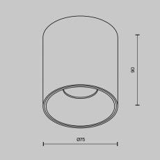Потолочный светильник Alfa LED 4000К 12Вт 60°, C064CL-12W4K-RD-WB