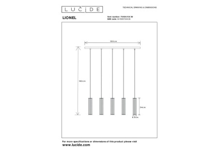 Подвесной светильник Lucide Lionel 73406/05/30