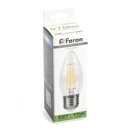 Лампа светодиодная Feron LB-713 Свеча E27 11W 4000K