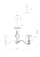 Люстра Monique FR2001PL-05G