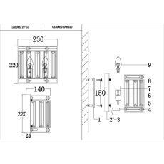 Настенный светильник Lumien Hall Laziale LH3045/2W-CO