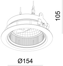 Встраиваемый светильник Deko-Light Tura frame QR 111 850104