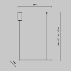 Подвесной светильник Glint 3000K 25Вт, MOD072PL-L28B3K