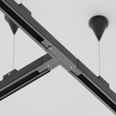 Коннектор Т-образный левый Trinity черный, TRA005CT-31B-L