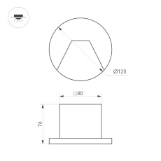 Светильник LT-TIE-R120-3W Warm3000 (WH, 75x30 deg, 230V) (Arlight, IP65 Бетон, 3 года)