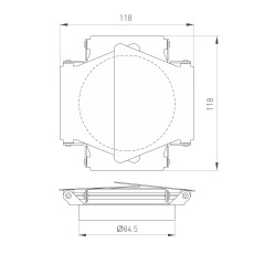 Шторки кашетирующие LGD-BARNDOORS-R85 (WH) (Arlight, Металл) 046761