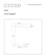 Настольная лампа Lucide Levi 18659/06/30