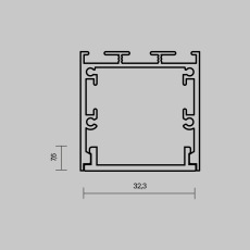 Рассеиватель для профиля 35×35 (Чёрный, 2 м), ALM-35-B-DF-2M 642040