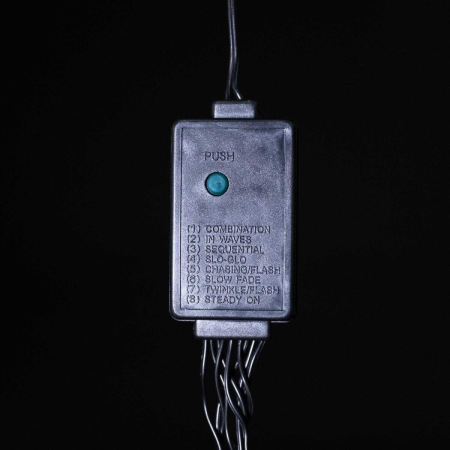 Контроллер для Cиликоновых Нитей 24В с Возможностью Управления и Тройным Разветвителем, Провод Черный Каучук, IP65