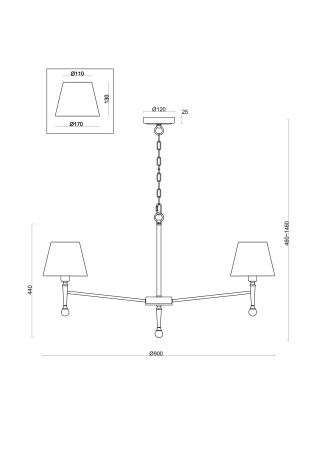 Подвесной светильник Rosemary, FR5190PL-07BS